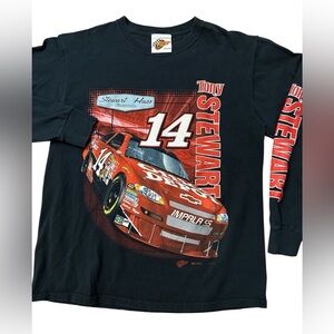 Tony‎ Stewart NASCAR Winners Circle Unisex Long Sleeve T-Shirt Size Large Black
